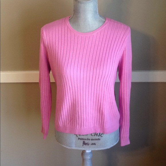 JEANNE PIERRE Sweaters - Pink ribbed sweater